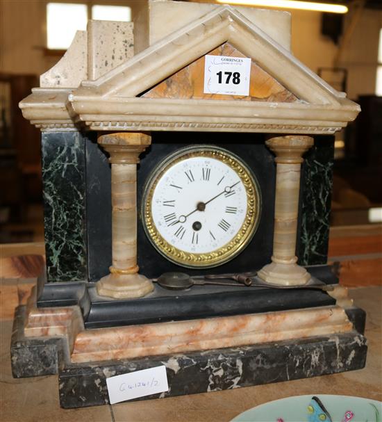 Marble mantel clock